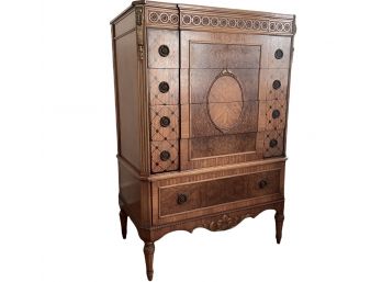 Antique Louis XV Style Satin Wood Tall Dresser 37' X 22' X 54'