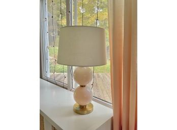 Double Orb Touch Control Table Lamp W Drum Shade