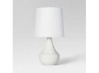 White- On- White Ceramic Table Lamp