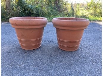 Two Matching Flower Pots