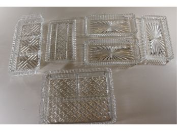 6 Flat Crystal Trays