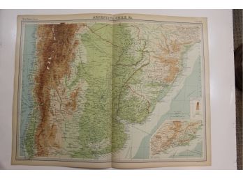 John Bartholomew Map - 1922 - 18 By 23 Inches