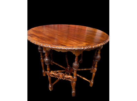 Gorgeous B&S Co Hardwood Octagonal Table