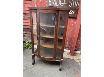 Curved Glass Antique Cabinet