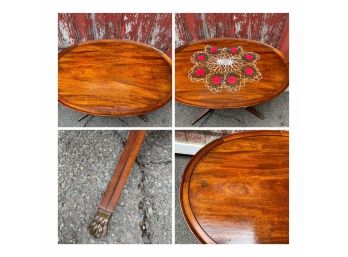 Solid Cherry Oval Coffee Table