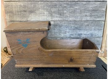 Wooden Toy Doll Cradle