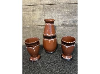 Hand Painted Portuguese Pitcher/Vase Set