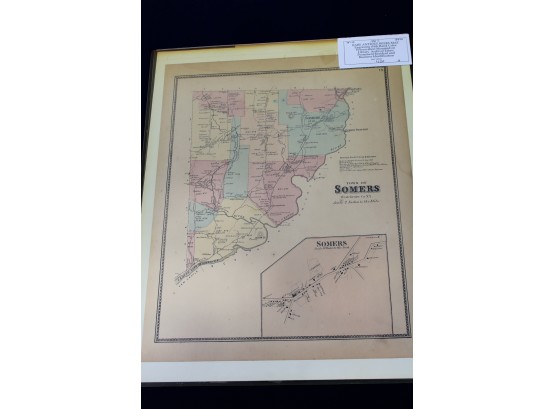 1867 Town Of Somers Westchester Co. NY  Map - Hand-colored