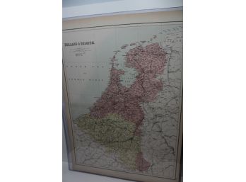 1882 Holland & Belgium From Black's General Atlas Of The World