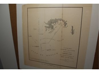 1851 U.S. Coast Survey, Gulf Coast Sketch H No. 7 Grand Bay Incl. Entrance Of Horn Is. Pass
