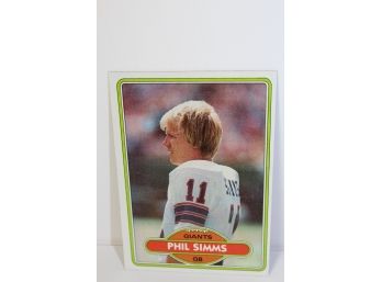 1980 Topps Phil Simms Rookie Card
