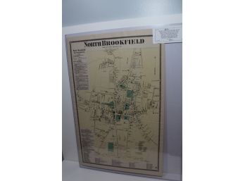 1870 North Brookfield Massachusetts Beers Map