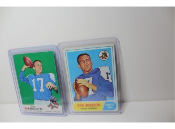 Topps Football Don Meredith Cards 1968 & 1969