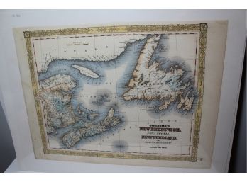 1861 Johnson's New Brunswick, Nova Scotia, Newfoundland & Prince Edward Island