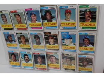 1974 Topps Baseball 'traded' Subset (not Complete) 28 Cards