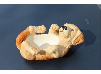 Very Cool Golden Retriever Ceramic Puppy Bowl