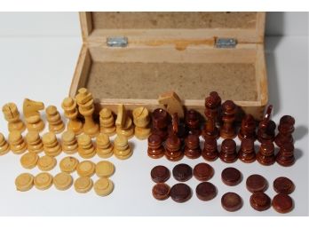 Hand-crafted Chess & Checker Set - From Cuba