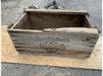 Clark Bros Bolt Co Vintage Wooden Crate
