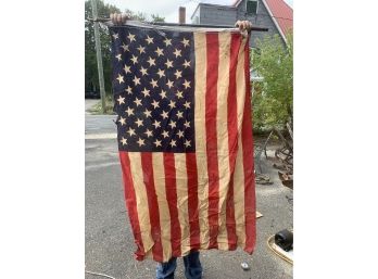 30 Inch By 54 Inch Vintage American Flag