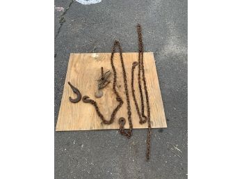 Assorted Chains And Hooks