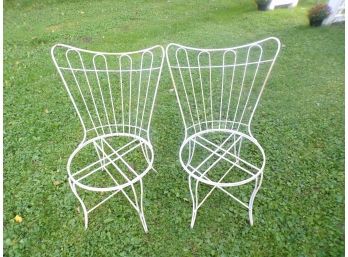 Pair Of Lawn Or Porch Metal Chairs