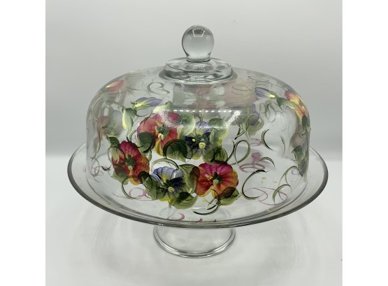 Gorgeous Hand Painted Cake Stand