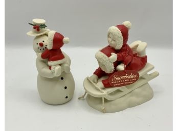 2 Snowbabies ~ Look Out Below & Dressing Up For The Holidays ~