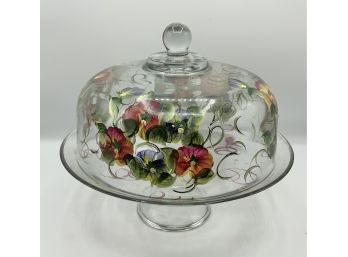 Gorgeous Hand Painted Cake Stand