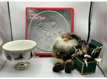 Christmas Lot ~ Libbey Platter & More ~
