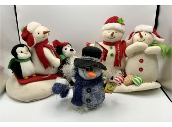 2 Hallmark Musical Plush Snowmen