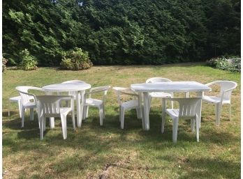 Rubber Maid Tables, Chairs, Side Table
