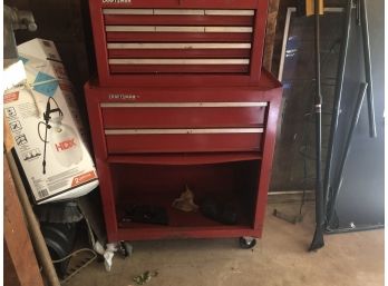 Craftman 2 Piece Tool Cabinet With Some Tools