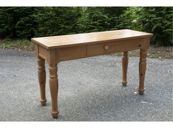 Genuine Broyhill Fontana Table With Single Drawer Honey Pine
