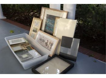 Assorted Lot Of Picture Frames. Misc Sizes, Some New, Some Gently Used.