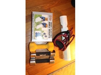 Ankle And Hand Weights - Exercise Bands With Exercise Chart