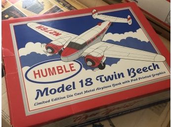 Humble Model 18 Twin Beech Metal Airplane