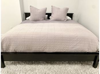 King Size Metal Platform Bed, Linens & Down Comforter With Duvet
