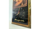 1980s Snap On Tools Lacquered Wood Christmas Wall Clock