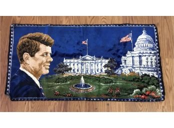 Vintage Presidential John F Kennedy Tapestry Rug