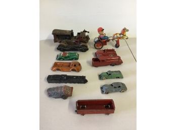 Vintage Toy Collection Including Tin Toys, Hubley & More