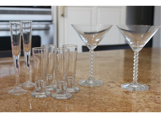 Clear Glass/Crystal Martini And Shooter Glasses