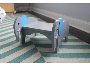 Handcrafted Childrens Elephant Step Stool