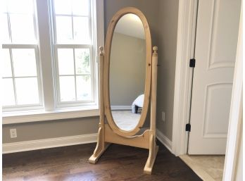 Traditional Oval Wooden Cheval Standing Mirror