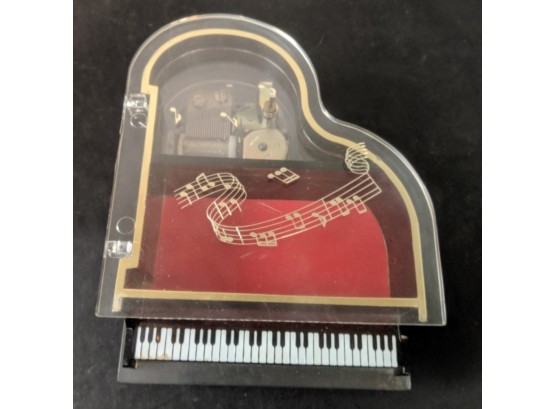 Lovely & Great- Sounding Piano Music Box With Trinket / Jewelry Storage Compartment