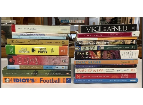 Lot Of 20 Softcover Books..Authors Include James Thurber, Joseph J. Ellis And More !