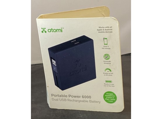 Atomi Portable Power 600 Dual USB Rechargeable Battery
