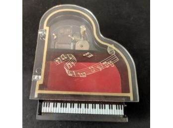 Lovely & Great- Sounding Piano Music Box With Trinket / Jewelry Storage Compartment