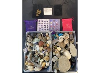Large Number Of Beautiful Polished Rocks Collection - Some In Identifier Packets