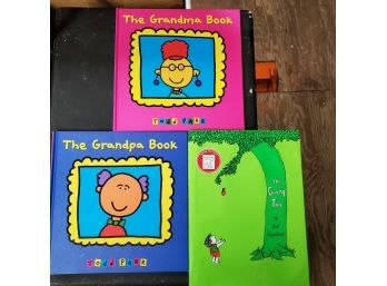 Lot Of Three Children's Books -Todd Parrs Grandma & Grandpa Books With The Giving Tree By Shel Silverstein