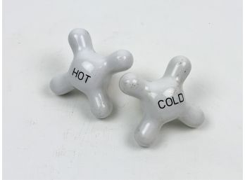 Pair Of Vintage Hot And Cold Knobs